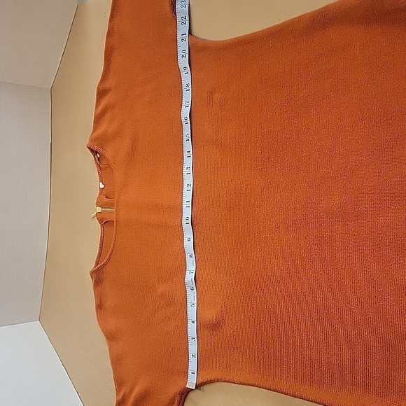 Michael Kors Sunset Orange (Rust) Long Sleeve Knit Sweater, NO SIZE TAG - Picture 6 of 9